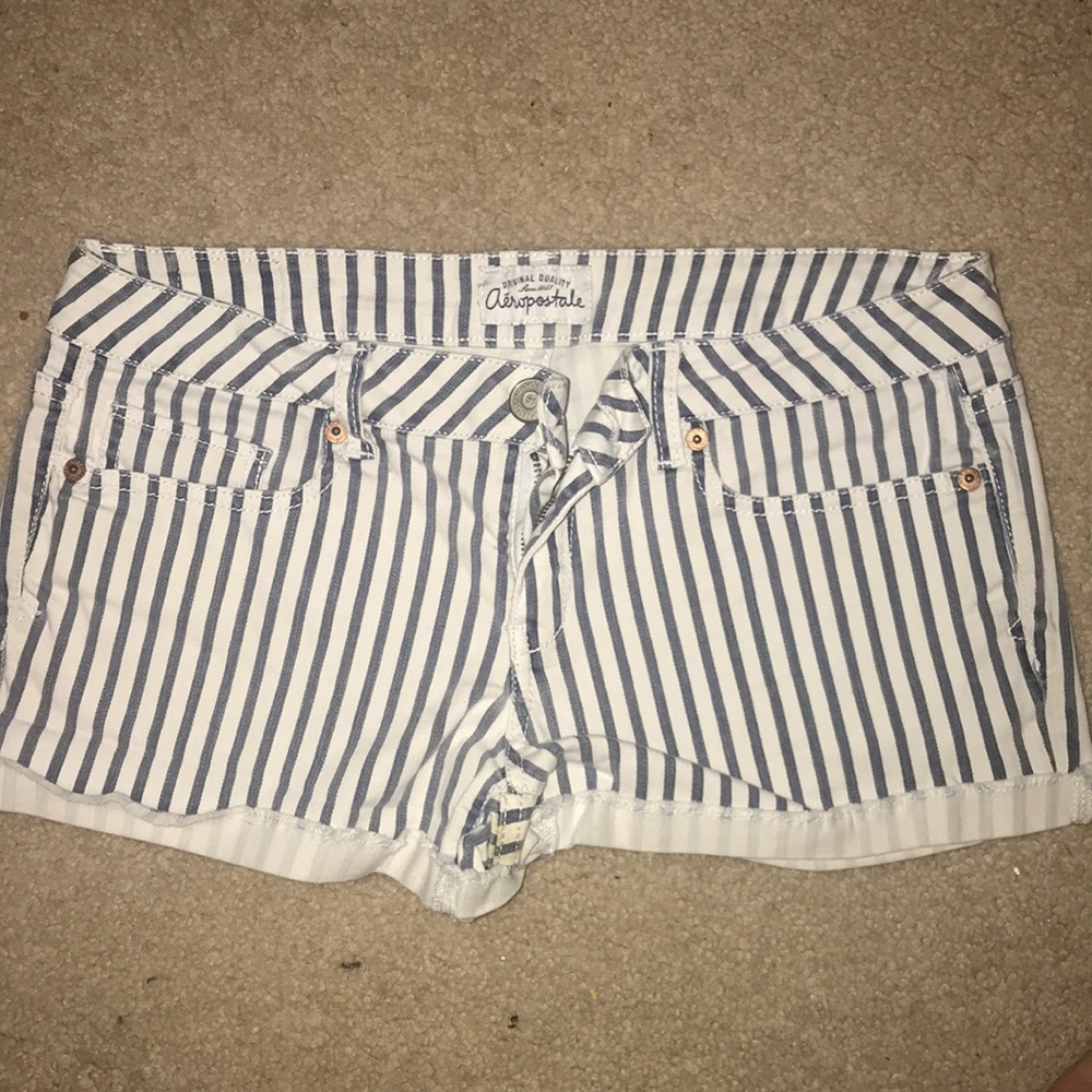 Striped Jean Shorts!
